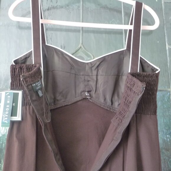 BROWN SUNDRESS WITH BUILT IN BRA SIZE 10 - Picture 10 of 11